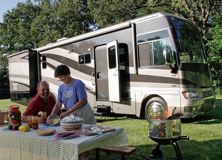 A motorhome rental insured by MBA rental insurance